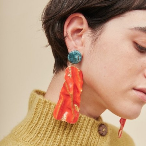 Rachel Comey Jewelry - Rachel Comey Collision Drop Earings Red